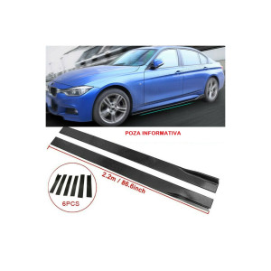Set prelungiri ornament praguri laterale tuning carbon, lungime 220cm. 