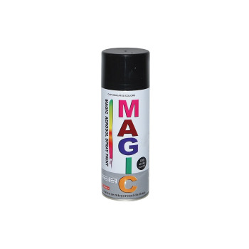 Spray vopsea Magic  Negru Lucios 400ml 