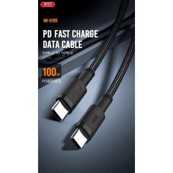 Cablu pentru incarcare 100W Quick Charge si transfer date Type-C la Type-C  1,5 metri  