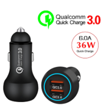 Mufa incarcator auto quick charge 3.0A + 3.0A. PG287