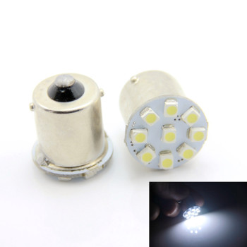 Bec 9 LED SMD 1210 tip cireasa BA15S 24V lumina alba JSUN55