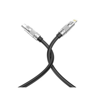 Cablu silicon pentru incarcare 27W si transfer date Type-C la Lighting (compatibil Iphone) 