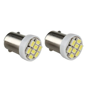 Bec pozitie 8 SMD lumina alba 12V BA9S (pret/set) JSUN47