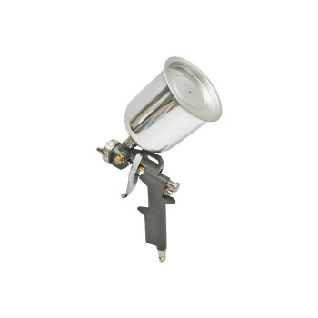 Pistol de vopsit cu aer comprimat 0.6L, cupa din inox in partea de sus, duza 1.5mm 