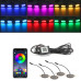 Set 4 lampi cu LED RGB grila masca control prin aplicatie telefon,diverse jocuri de lumini sau lumina continua.