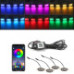 Set 4 lampi cu LED RGB grila masca control prin aplicatie telefon,diverse jocuri de lumini sau lumina continua.