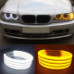 Angel Eyes COTTON compatibil BMW E90 fara lupa. Lumina: alba DRL + semnalizare galbena