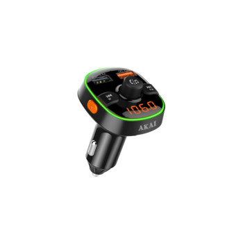 Modulator FM Akai , Bluetooth, USB, functie incarcator telefon, microfon incorporat, afisaj LED