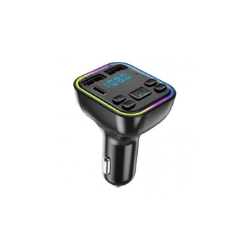 Modulator FM auto Bluetooth 5.0 Type-C dual USB 3.1A incarcare rapida RGB afisaj LED