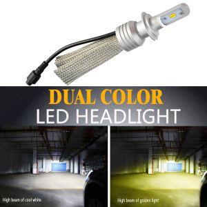 Bec LED L11 culoare duala H4 - DOUA FAZE