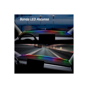 Banda LED lumina ambientala parbriz RGB digital magic light