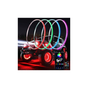 Inele lumina jante LED RGB cu aplicatie BTT 12V