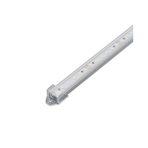 Banda led rigida 5630 korea chip cu profil 886AL 1m 12V lumina Rosie 6000k 18W