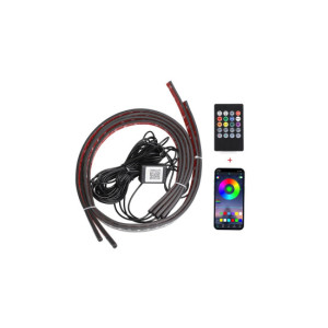 Kit banda LED RGB Digital cu aplicatie BTT sub masina 12V