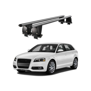 Bare transversale portbagaj auto aluminiu compatibile plafon neted Audi A3 8PA Sportback 2004-2012 argintii sau negre Bare transversale portbagaj auto aluminiu compatibile plafon neted Audi A3 8PA Sportback 2004-2012 argintii sau negre