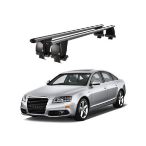 Bare transversale portbagaj auto aluminiu compatibile plafon neted Audi A6 4F C6 2004-2011 argintii sau negre