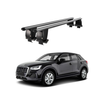 Bare transversale portbagaj auto aluminiu compatibile plafon neted Audi Q2 GA 2016-> argintii sau negre