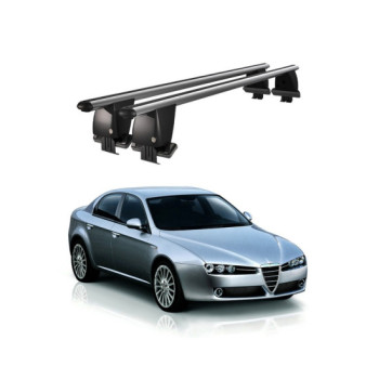 Bare transversale portbagaj auto aluminiu compatibile plafon neted Alfa Romeo 159 2005-2013 argintii sau negre Bare transversale portbagaj auto aluminiu compatibile plafon neted Alfa Romeo 159 2005-2013 argintii sau negre