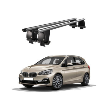 Bare transversale portbagaj auto aluminiu compatibile plafon neted BMW Seria 2 F45 Active Tourer 2014-> argintii sau negre