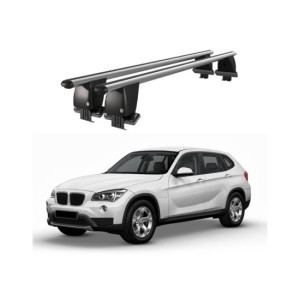 Bare transversale portbagaj auto aluminiu compatibile plafon neted BMW X1 E84 2012-2015 argintii sau negre