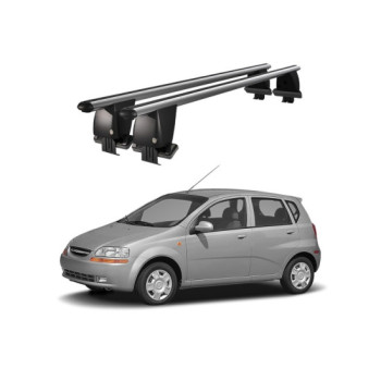 Bare transversale portbagaj auto aluminiu compatibile plafon neted Chevrolet Aveo T250 Hatchback 2005-2011 argintii sau negre Bare transversale portbagaj auto aluminiu compatibile plafon neted Chevrolet Aveo T250 Hatchback 2005-2011 argintii sau negre
