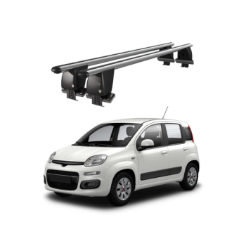 Bare transversale portbagaj auto aluminiu compatibile plafon neted Fiat Panda 319 2012-> argintii sau negre