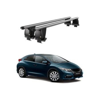 Bare transversale portbagaj auto aluminiu compatibile plafon neted Honda Civic IX Hatchback 2011-2015 argintii sau negre Bare transversale portbagaj auto aluminiu compatibile plafon neted Honda Civic IX Hatchback 2011-2015 argintii sau negre