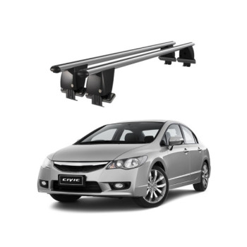 Bare transversale portbagaj auto aluminiu compatibile plafon neted Honda Civic VIII Sedan 2006-2011 argintii sau negre
