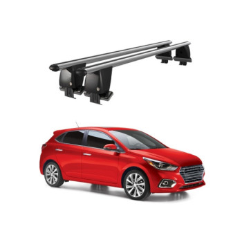 Bare transversale portbagaj auto aluminiu compatibile plafon neted Hyundai Accent V HC Sedan 2017-> argintii sau negre