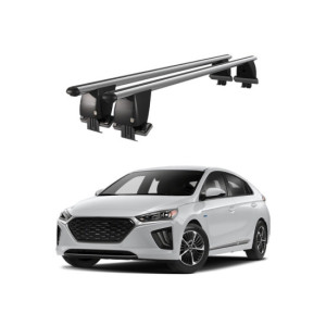 Bare transversale portbagaj auto aluminiu compatibile plafon neted Hyundai Ioniq AE 2016-> argintii sau negre