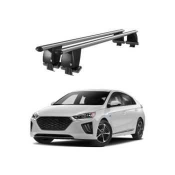 Bare transversale portbagaj auto aluminiu compatibile plafon neted Hyundai Ioniq AE 2016-> argintii sau negre Bare transversale portbagaj auto aluminiu compatibile plafon neted Hyundai Ioniq AE 2016-> argintii sau negre