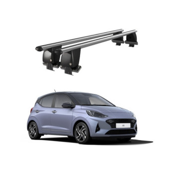 Bare transversale portbagaj auto aluminiu compatibile plafon neted Hyundai i10 AC3 2019-> argintii sau negre Bare transversale portbagaj auto aluminiu compatibile plafon neted Hyundai i10 AC3 2019-> argintii sau negre