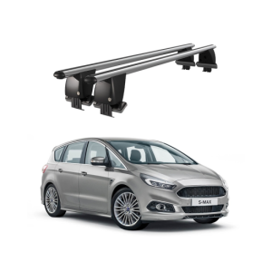 Bare transversale portbagaj auto aluminiu compatibile plafon neted Ford S-Max II 2015-> argintii sau negre