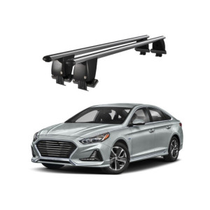 Bare transversale portbagaj auto aluminiu compatibile plafon neted Hyundai Sonata VII LF 2015-2019 argintii sau negre