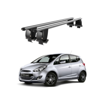 Bare transversale portbagaj auto aluminiu compatibile plafon neted Hyundai ix20 2010-> argintii sau negre