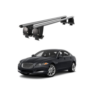 Bare transversale portbagaj auto aluminiu compatibile plafon neted Jaguar XF X250 2008-2015 argintii sau negre