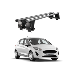 Bare transversale portbagaj auto aluminiu compatibile plafon neted Ford Fiesta VII 2017-> argintii sau negre