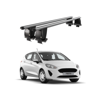 Bare transversale portbagaj auto aluminiu compatibile plafon neted Ford Fiesta VII 2017-> argintii sau negre