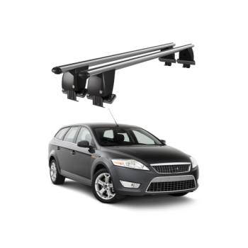 Bare transversale portbagaj auto aluminiu compatibile plafon neted Ford Mondeo III Combi 2007-2010 argintii sau negre