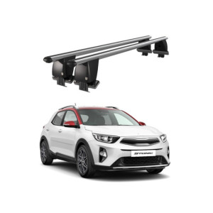 Bare transversale portbagaj auto aluminiu compatibile plafon neted Kia Stonic 2017-> argintii sau negre