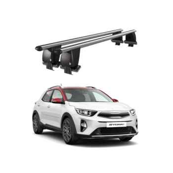 Bare transversale portbagaj auto aluminiu compatibile plafon neted Kia Stonic 2017-> argintii sau negre Bare transversale portbagaj auto aluminiu compatibile plafon neted Kia Stonic 2017-> argintii sau negre