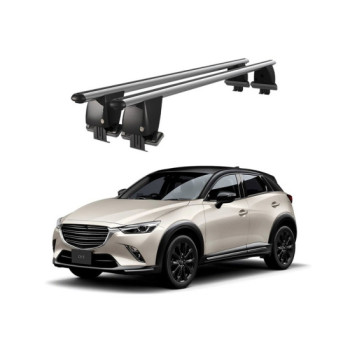 Bare transversale portbagaj auto aluminiu compatibile plafon neted Mazda CX-3 2015-> argintii sau negre