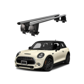 Bare transversale portbagaj auto aluminiu compatibile plafon neted Mini Cooper 2014-2018 argintii sau negre Bare transversale portbagaj auto aluminiu compatibile plafon neted Mini Cooper 2014-2018 argintii sau negre