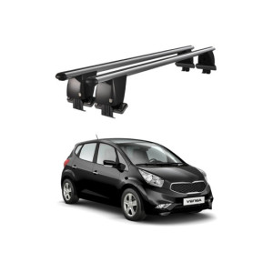 Bare transversale portbagaj auto aluminiu compatibile plafon neted Kia Venga 2014-> argintii sau negre