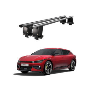 Bare transversale portbagaj auto aluminiu compatibile plafon neted Kia EV6 2021-> argintii sau negre