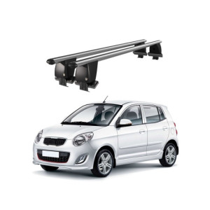 Bare transversale portbagaj auto aluminiu compatibile plafon neted Kia Picanto TA 2011-2017 argintii sau negre
