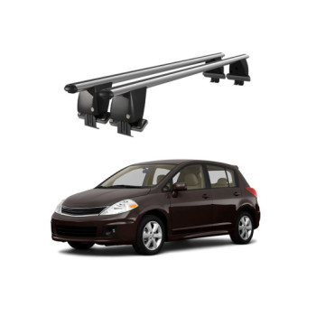 Bare transversale portbagaj auto aluminiu compatibile plafon neted Nissan Note 2004-2012 / 2013-> argintii sau negre