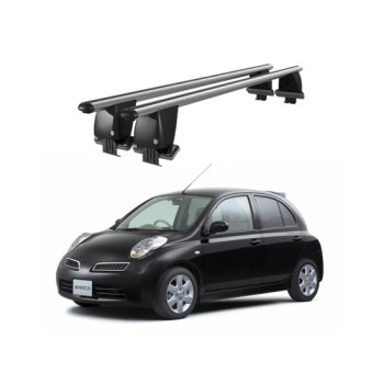Bare transversale portbagaj auto aluminiu compatibile plafon neted Nissan Note Versa 2004-2012 argintii sau negre