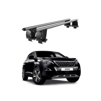 Bare transversale portbagaj auto aluminiu compatibile plafon neted Peugeot 3008 2016-2020 argintii sau negre Bare transversale portbagaj auto aluminiu compatibile plafon neted Peugeot 3008 2016-2020 argintii sau negre