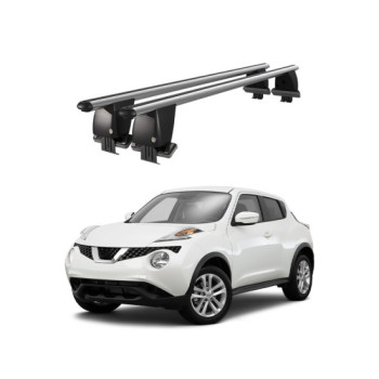 Bare transversale portbagaj auto aluminiu compatibile plafon neted Nissan Juke F15 2010-2019 argintii sau negre